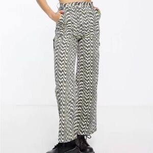 TopShop Wavy Print Carpenter Jeans